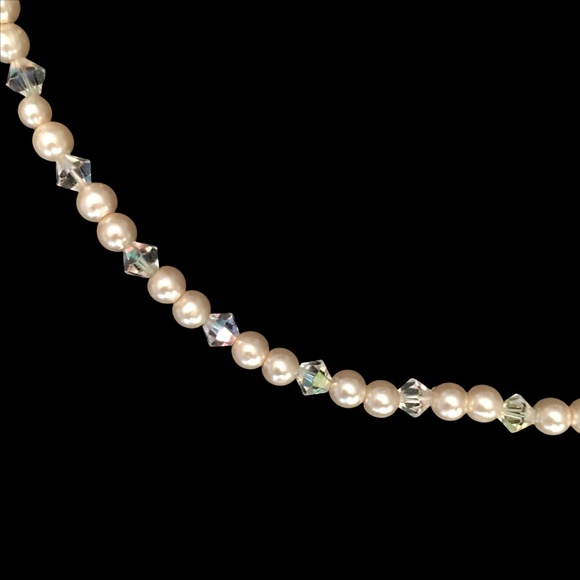Vintage Faux Peach Pearl Beaded Necklace - Picture 3 of 3